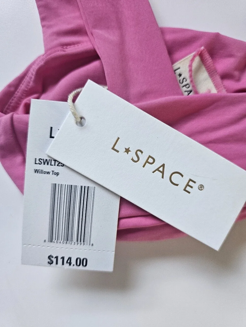 ​L*Space Willow Pink O-Ring Bikini Top NWT Size XS